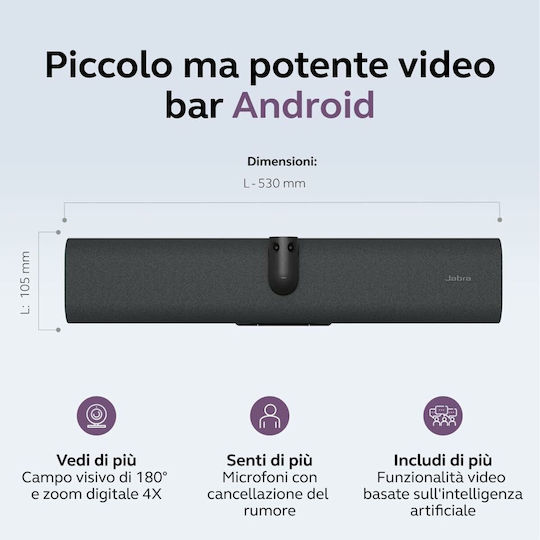 Jabra Κάμερα Τηλεδιάσκεψης για Συνεδριακό Συστήμα Panacast Συμβατό με Microsoft Teams