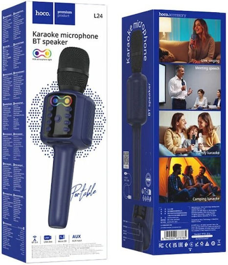 Hoco Wireless Karaoke Microphone L24 Blue