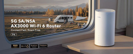 Cudy P4 v1 Ασύρματο 5G Router Wi‑Fi 6 με 3 Θύρες