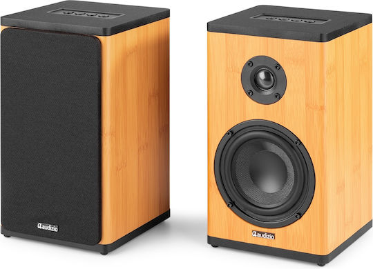 Audizio BS20 Αυτοενισχυόμενα Ηχεία με Bluetooth 50W Bamboo