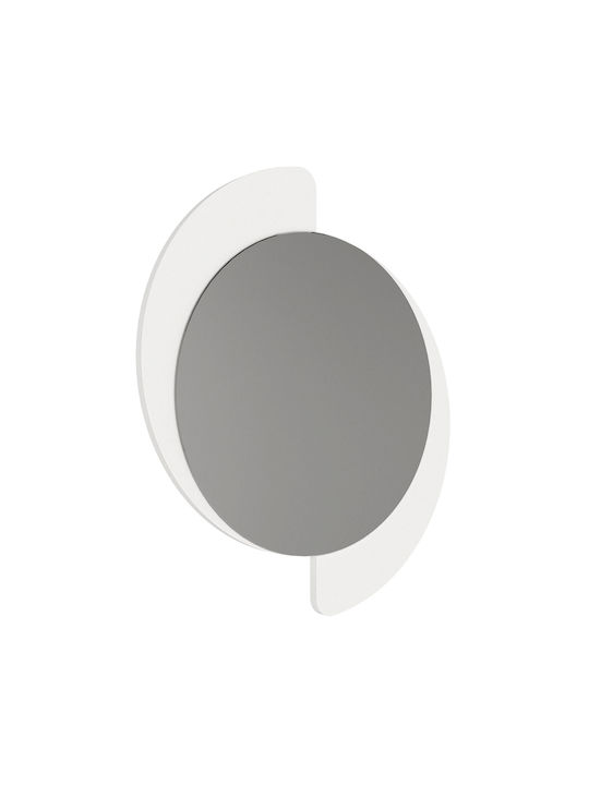 Megapap Sevilla Wall Mirror Oval with White Wooden Frame 69x59.2cm 1pcs