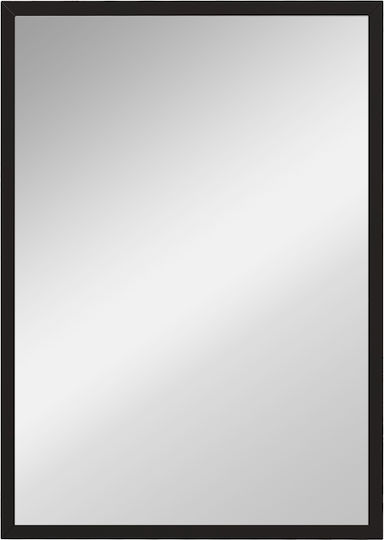 HomCom 830-829V84BK Καθρέπτης Ορθογώνιος Μαύρος 70x50cm