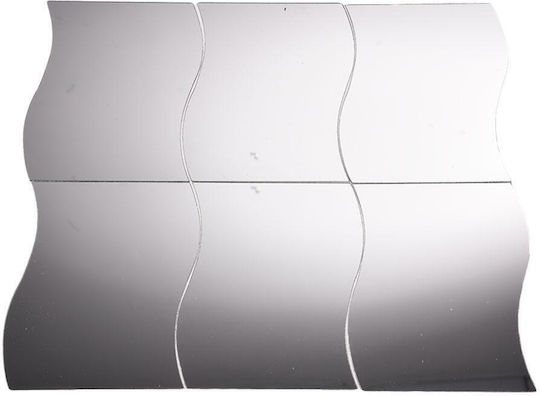 Set Of 6 Mirrors Waves Self Adhesive Decorative Sticker For Bathroom, Living Room And Kitchen - Premium Deosebit Pattern 19 X 17cm, Original Deals Set Of 6 Mirrors Waves Self Adhesive Decorative Sticker For Bathroom, Living Room And Kitchen - Premium Deosebit Pattern 19 X 17cm, Original Deals