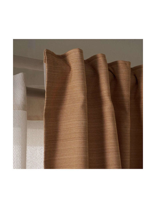 Gofis Home Κουρτίνα με Τρέσα Gofis Mustard 130x270εκ.