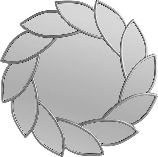 Inart 3-95-413-0007 Καθρέπτης Ασημί Διαμέτρου 48cm Inart 3-95-413-0007 Καθρέπτης Ασημί Διαμέτρου 48cm