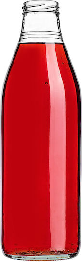 Kadax Glass Water Bottle With Screw Lid Transparent 1000ml 5 Pieces