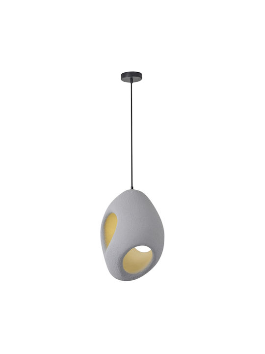 Eurolamp Deckenleuchte Grau mit E27 Lampenbirnensockel 29x29x41cm