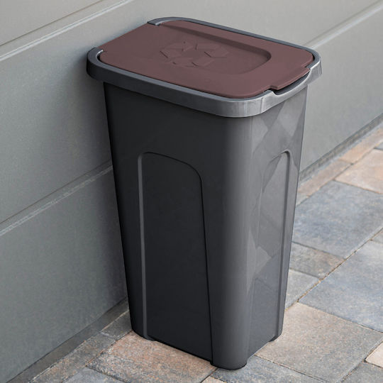 Kadax Coș de Gunoi Plastic Negru 30l