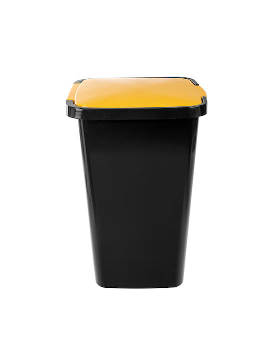 Kadax Coș de Gunoi Plastic cu Pedală Galben 45l