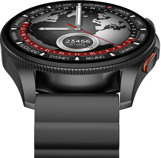 Ksix Horizon 46mm Smartwatch With Heart Rate Monitor Black