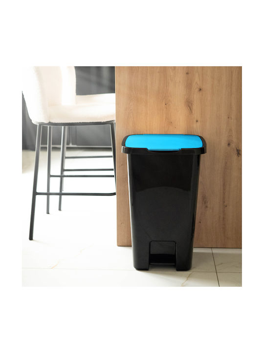 Kadax Plastic Waste Bin with Pedal Blue 45lt