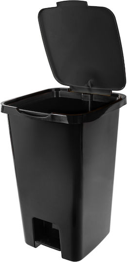 Kadax Coș de Gunoi Plastic cu Pedală Negru 45l