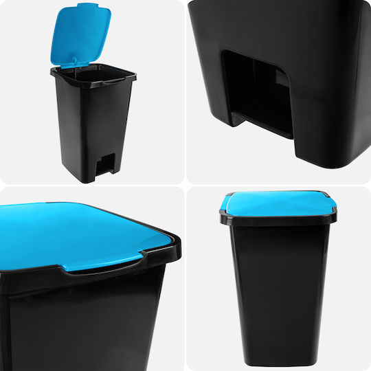Kadax Coș de Gunoi Plastic cu Pedală Albastru 45l