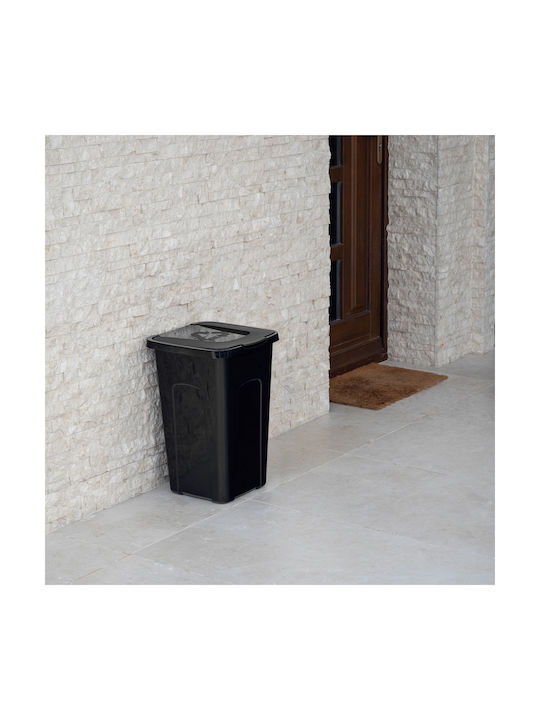Kadax Κάδος Απορριμμάτων Πλαστικός Μαύρος 50lt