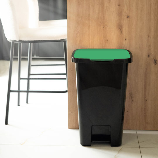 Kadax Kadax Kunststoff Mülleimer mit Pedal Grüner 45lt