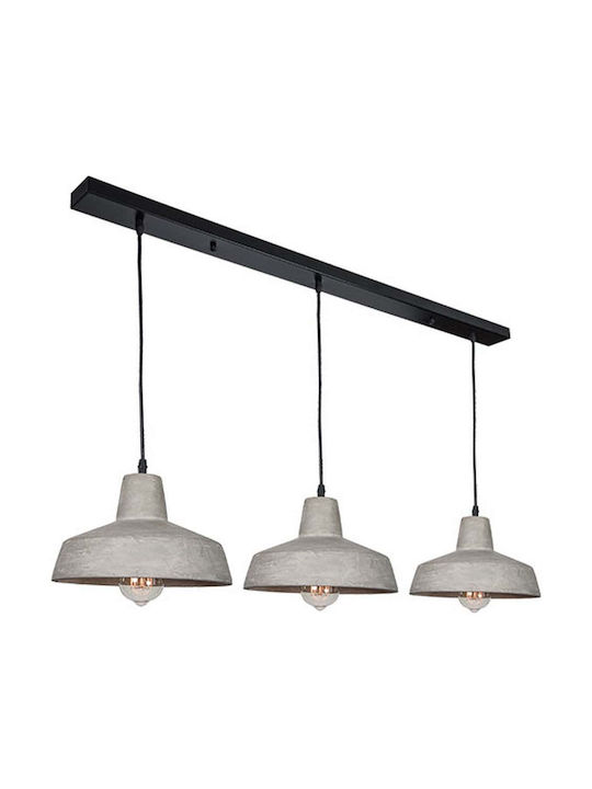 Zambelis Lights Pendant Light Black Rail with Socket E27 105cm