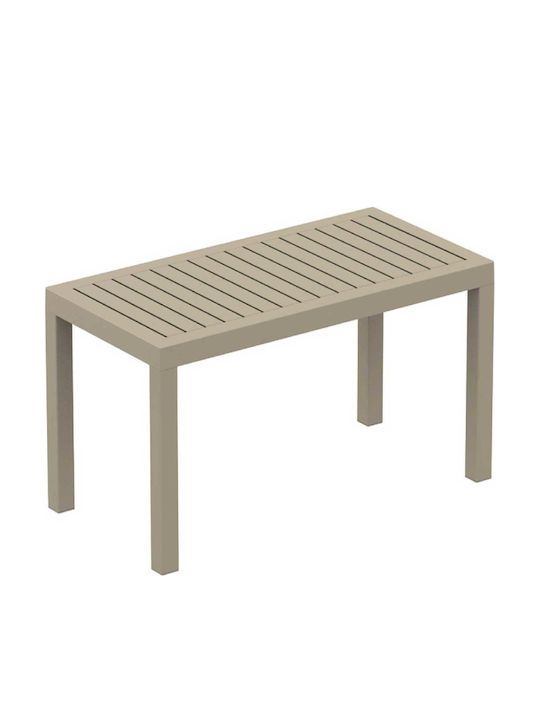 Garten- und Terrassentisch für kleine Räume aus Polypropylen Ocean Taupe 90x45x45cm