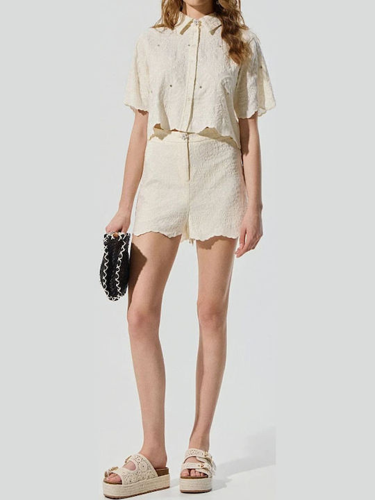 Women's High Waist Shorts Ivory