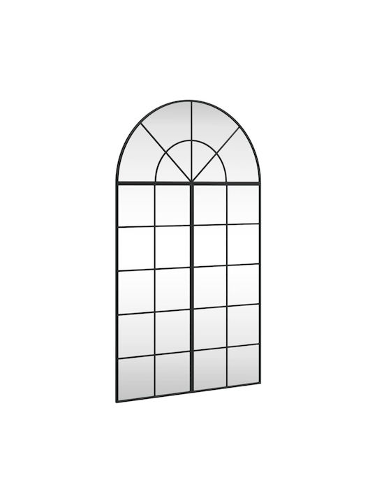 vidaXL Wall Mirror Full Length with Black Metallic Frame 140x80cm 1pcs