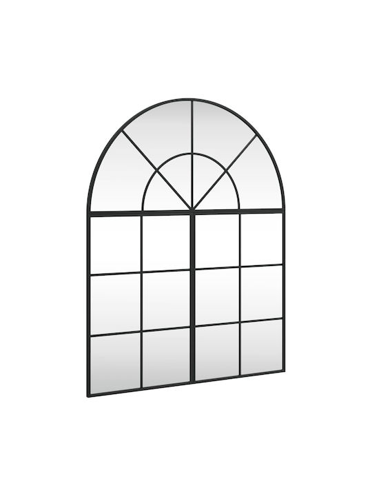 vidaXL Wandspiegel mit Schwarz Metallisch Rahmen 100x80cm 1Stück