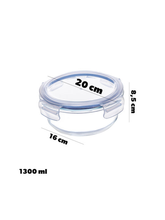 Kadax Set Mittagsboxen Glas Transparent 3 Stücke