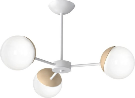 Eko Light Sfera Lustră Suspendată Alb