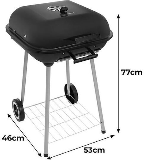 Kaminer Rostfreier Stahl Tragbarer Holzkohlegrill Mit einem Deckel 38.5x38.5cm