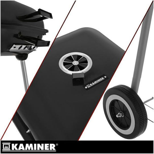 Kaminer Rostfreier Stahl Tragbarer Holzkohlegrill Mit einem Deckel 38.5x38.5cm