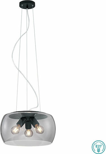 Trio Lighting Valente Κρεμαστό Φωτιστικό Μαύρο 40x40x150εκ. Trio Lighting Valente Κρεμαστό Φωτιστικό Μαύρο 40x40x150εκ.