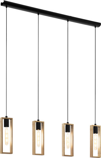 Eglo Littleton Κρεμαστό Φωτιστικό Μαύρο 116x5.5x110εκ.