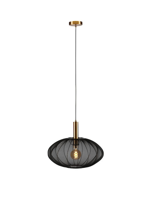 Lucide Lightning Adjustable Pendant Light Black with Socket E27 50cm