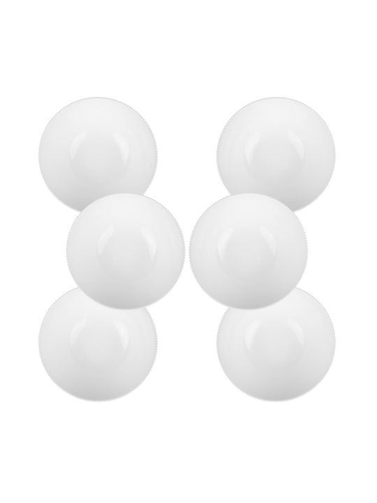Kadax Serving Bowls Round Glass White Diameter 15.2cm 6 Pieces Kadax Serving Bowls Round Glass White Diameter 15.2cm 6 Pieces