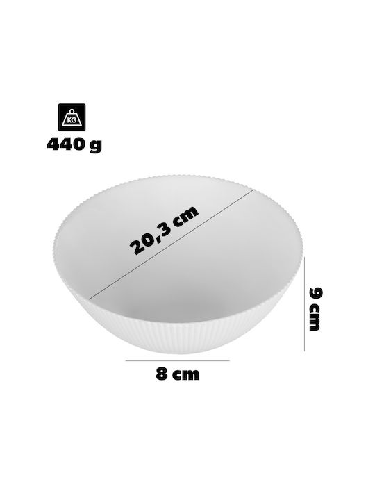 Kadax Kadax Servierschale Rund Glas Weiße mit Durchmesser 15,2 cm 3 Stück