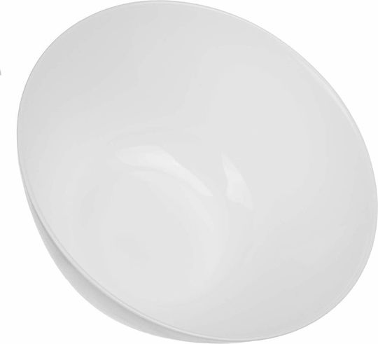 Kadax Round White Glass Serving Bowl with Diameter 18cm