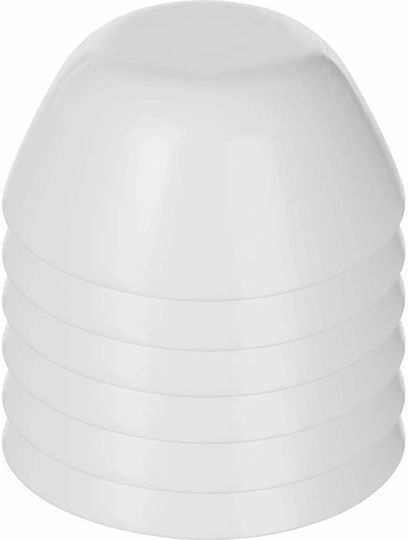 Kadax Boluri De Servire Rotunde Din Sticlă Albe Cu Diametru 18 Cm 6 Bucăți