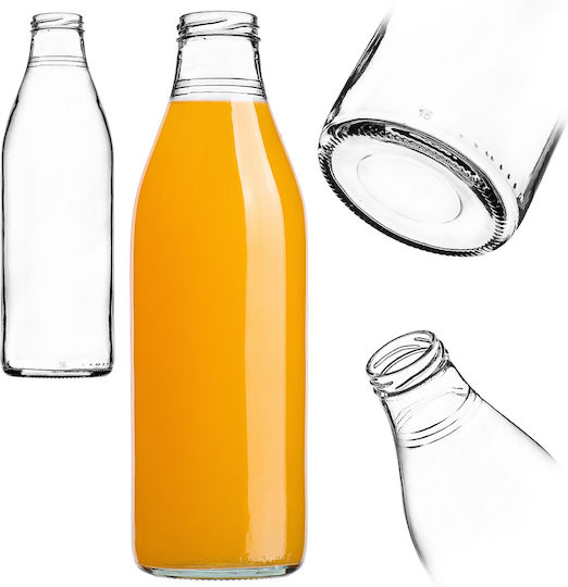 Kadax Sticlă De Apă Din Sticlă Cu Capac Șurub Transparent 1000ml