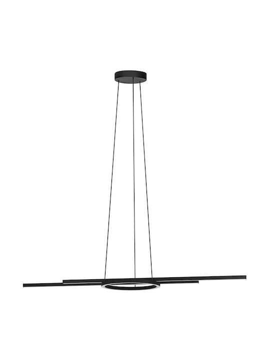 Eglo Zillerio-Z Pendant Light Black Rail 116x30x110cm