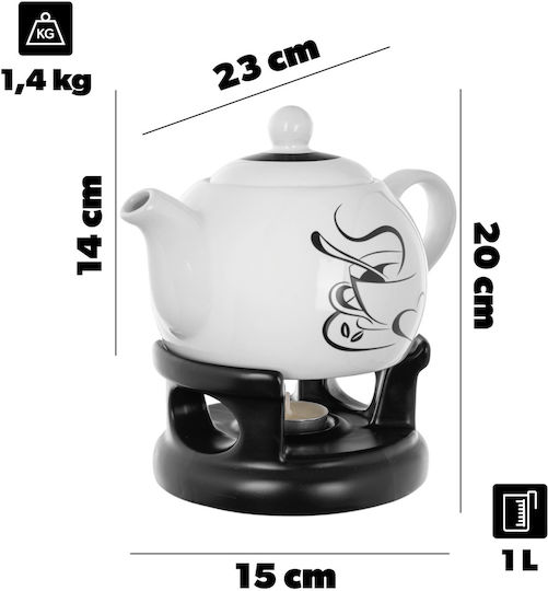 Kadax Kadax Keramik Teekannen Weiß 1000ml 15 Stück