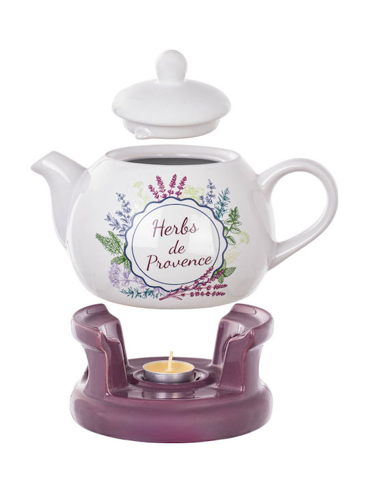 Kadax Сет Чайник Керамичен Бял 1000ml 15 Броя