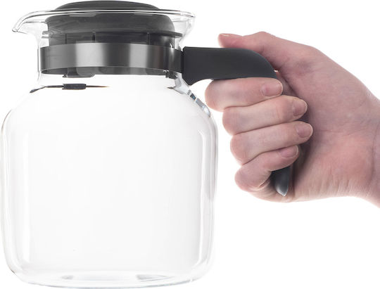 Kadax Ceainic din Sticlă Gri 1500ml