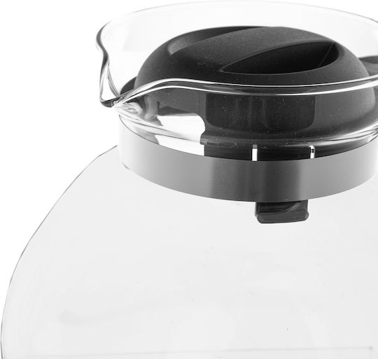 Kadax Glass Black Teapot 1700ml