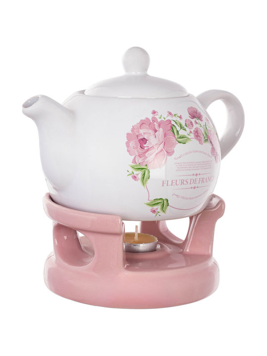 Kadax Ceramic Pink Teapot 1000ml