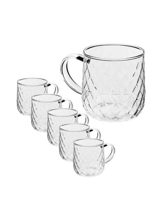 Kadax Glass Transparent Mug 350ml 6 Pieces