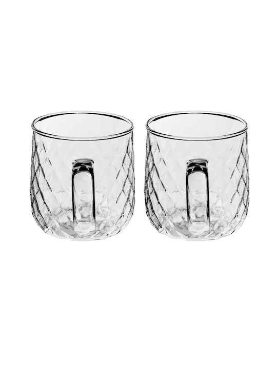 Kadax Glass Transparent Mug 350ml 2 Pieces