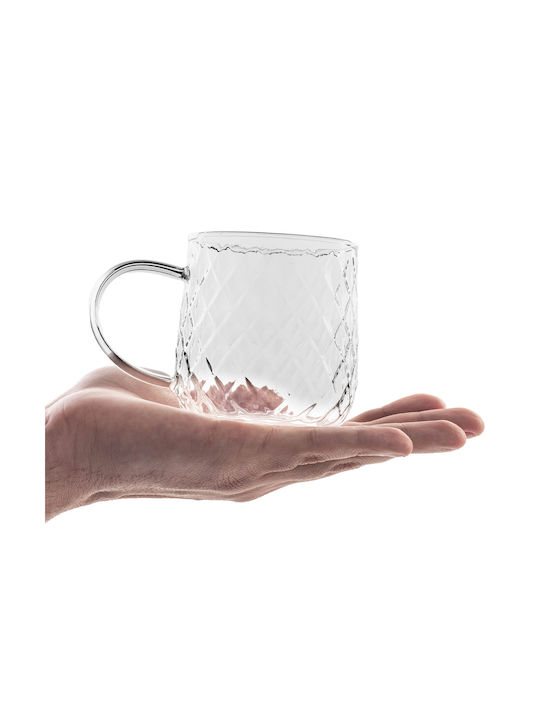 Kadax Glass Transparent Mug 350ml 2 Pieces