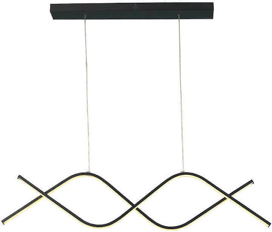 Atman Lugo Hängelampe Schwarz 90x20cm Atman Lugo Hängelampe Schwarz 90x20cm