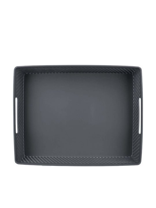 Kadax Καλάθι Αποθήκευσης Πλαστικό Γκρι 33x26cm