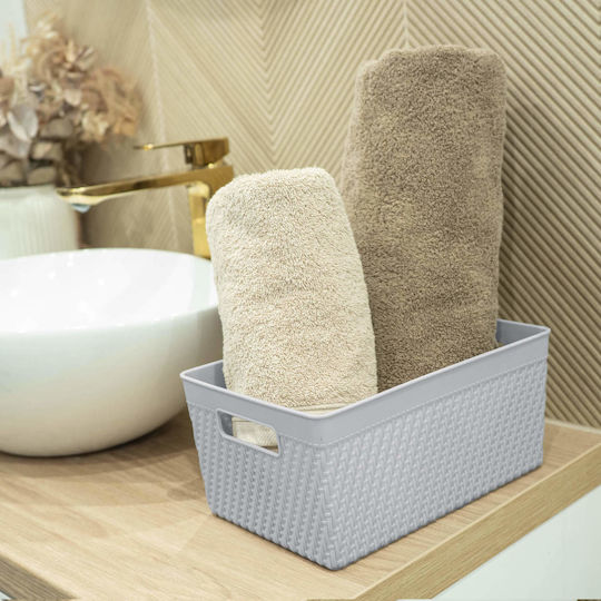 Kadax Coș De Depozitare Din Plastic Gri 16.5x25cm