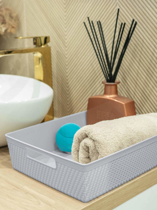 Kadax Plastic Gray Storage Basket 33x26cm