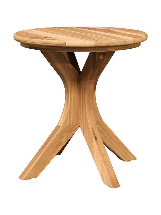 Sitting Room Table for Small Outdoor Spaces Made of Brown Teak 40x41x41cm